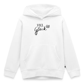Viel Glück - Kinder Premium Organic Hoodie - Weiß - Vorne - AI Model Kid Female (0cm)