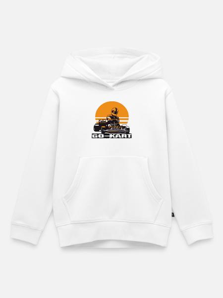 Go Kart - Kinder Premium Organic Hoodie - Weiß