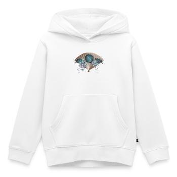 Japonais Mode Style Fleur de cerisier japonais - Sweat Premium à capuche enfant bio - blanc - Devant - AI Model Kid Female (0cm)