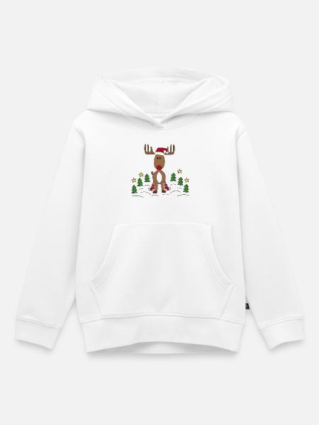 Design zu Weihnachten - Premium børne hættetrøje økologisk - hvid