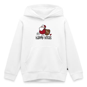 Père Noël festif - Sweat Premium à capuche enfant bio - blanc - Devant - AI Model Kid Female (0cm)