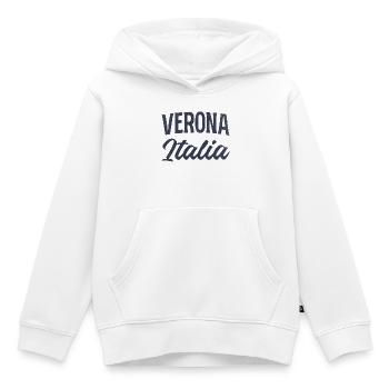 Verona Italia Typo Kontrast - Kinder Premium Organic Hoodie - Weiß - Vorne - AI Model Kid Female (0cm)