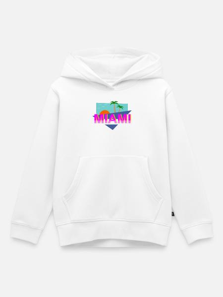 Miami Retro - Kinder Premium Organic Hoodie - Weiß