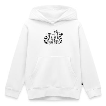 Cartoon Kitten - Kids Premium Organic Hoodie - white - Front - AI Model Kid Female (0cm)