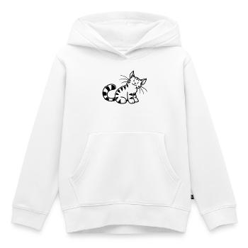 Cartoon Kitten - Kinder Premium Organic Hoodie - Weiß - Vorne - AI Model Kid Female (0cm)