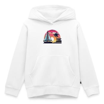 Sommer - Kinder Premium Organic Hoodie - Weiß - Vorne - AI Model Kid Female (0cm)