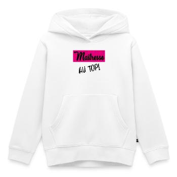 Danke, Herrin - Kinder Premium Organic Hoodie - Weiß - Vorne - AI Model Kid Female (0cm)