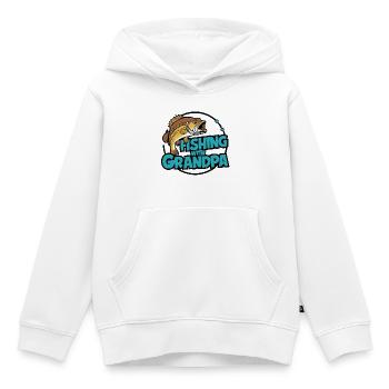 Angeln mit Opa buntes Angelmotiv - Kinder Premium Organic Hoodie - Weiß - Vorne - AI Model Kid Female (0cm)