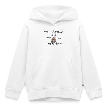Heidelberg Brückentor, Zeichnung, Deutschland - Kinder Premium Organic Hoodie - Weiß - Vorne - AI Model Kid Female (0cm)