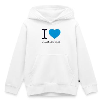 J’ADORE JUAN LES PINS - Sweat Premium à capuche enfant bio - blanc - Devant - AI Model Kid Female (0cm)