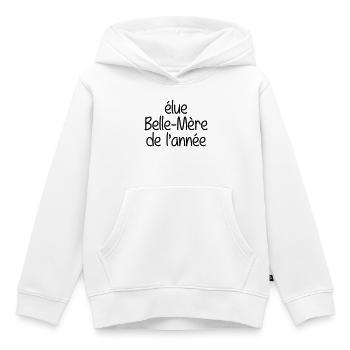 élue belle-mère de l'année - Sweat Premium à capuche enfant bio - blanc - Devant - AI Model Kid Female (0cm)