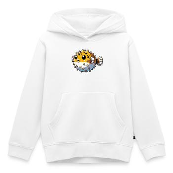 Kugelfisch - Kinder Premium Organic Hoodie - Weiß - Vorne - AI Model Kid Female (0cm)
