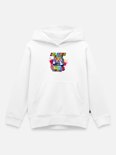Graffiti Controller Neonfarben progamer - Kinder Premium Organic Hoodie - Weiß