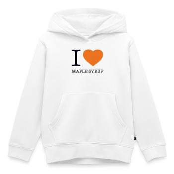 I LOVE MAPLE SYRUP Ahornsirup - Kids Premium Organic Hoodie - white - Front - AI Model Kid Female (0cm)