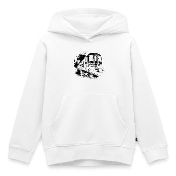 Zug Farbkleckse - Kinder Premium Organic Hoodie - Weiß - Vorne - AI Model Kid Female (0cm)