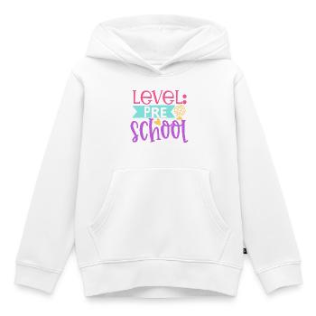 Level: Vorschule - Kinder Premium Organic Hoodie - Weiß - Vorne - AI Model Kid Female (0cm)