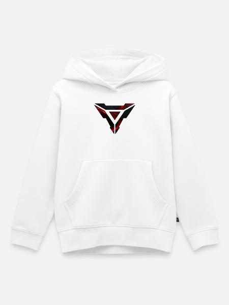 Futuristisches geometrisches Burst-Design - Kinder Premium Organic Hoodie - Weiß