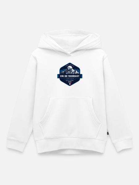 Col du Tourmalet , Pyrenäen , Frankreich - Kinder Premium Organic Hoodie - Weiß