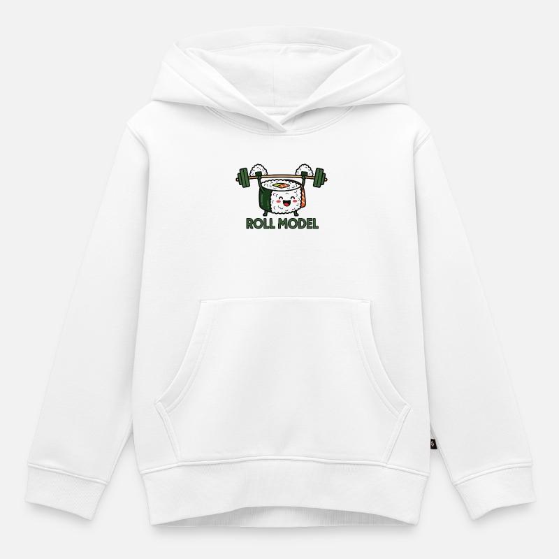 Force du sushi - Sweat Premium à capuche enfant bio - blanc