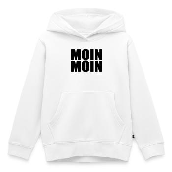 Moin Moin - Sweat Premium à capuche enfant bio - blanc - Devant - AI Model Kid Female (0cm)