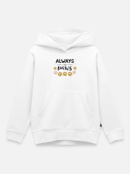 Immer auf den Beinen - Kinder Premium Organic Hoodie - Weiß