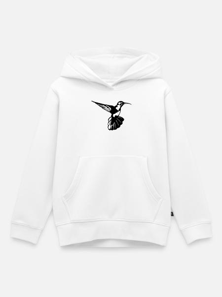 Kolibri - Kinder Premium Organic Hoodie - Weiß