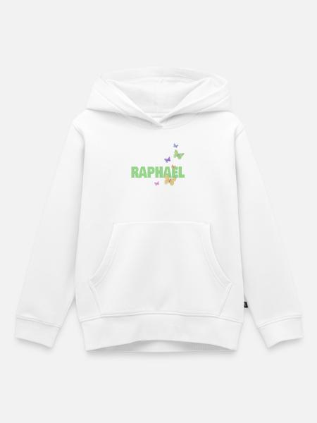 Raphael - Kinder Premium Organic Hoodie - Weiß