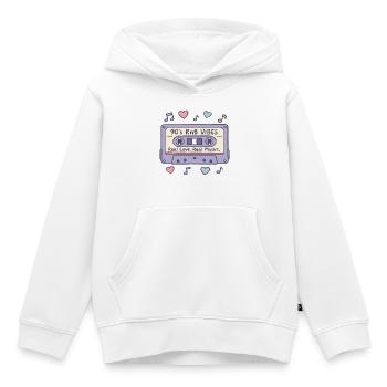 Cassette RnB Vibes des années 90 – Musique rétro Nostalgie - Sweat Premium à capuche enfant bio - blanc - Devant - AI Model Kid Female (0cm)