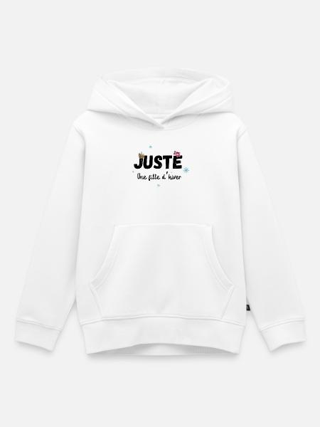 Nur ein Wintermädchen-Geschenk - Kinder Premium Organic Hoodie - Weiß