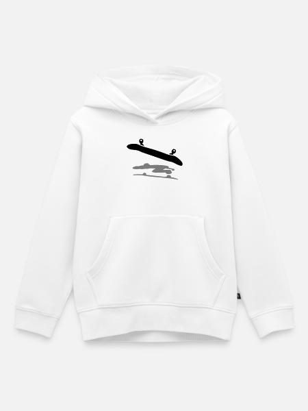 Skateboard - Kinder Premium Organic Hoodie - Weiß