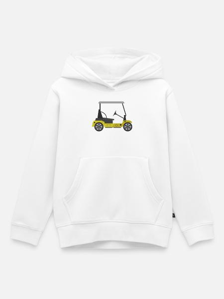 Golfwagen - Kinder Premium Organic Hoodie - Weiß