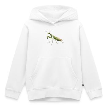 Mantes religieuses Mantes religieuses - Sweat Premium à capuche enfant bio - blanc - Devant - AI Model Kid Female (0cm)