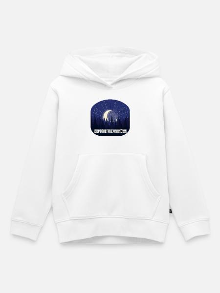 Erkunde das Unbekannte Mondwald - Kinder Premium Organic Hoodie - Weiß