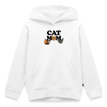 Drei Katzengesichter in fetter Palette - Kinder Premium Organic Hoodie - Weiß - Vorne - AI Model Kid Female (0cm)