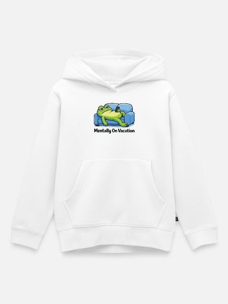 Lustiges Frosch-Meme - Kinder Premium Organic Hoodie - Weiß