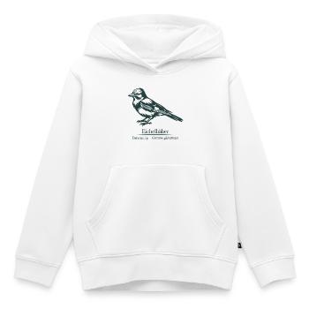 Jay Silhouette | Ornithologie | Dessin - Sweat Premium à capuche enfant bio - blanc - Devant - AI Model Kid Female (0cm)
