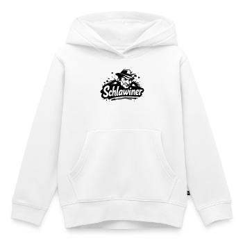 Schlawiner - Sweat Premium à capuche enfant bio - blanc - Devant - AI Model Kid Female (0cm)