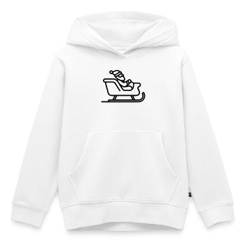 Santa's Schlitten - Kinder Premium Organic Hoodie - Weiß - Vorne - AI Model Kid Female (0cm)