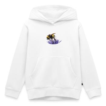bourdon - Sweat Premium à capuche enfant bio - blanc - Devant - AI Model Kid Female (0cm)
