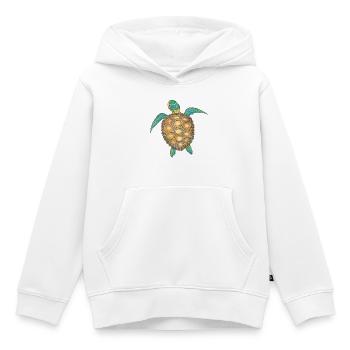 Sea Turtle Hand Drawn - Kids Premium Organic Hoodie - white - Front - AI Model Kid Female (0cm)