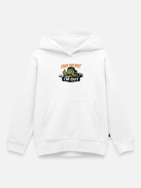 Panzer-Austritts-Schildkröte - Kinder Premium Organic Hoodie - Weiß