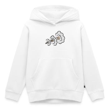 Loud Fart Explosion Funny Toilet Humor Comic Cloud - Kids Premium Organic Hoodie - white - Front - AI Model Kid Female (0cm)