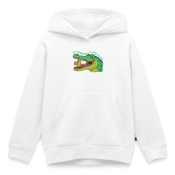Kroko und Vogel: Everything is Hunky-Dory! - Kinder Premium Organic Hoodie - Weiß - Vorne - AI Model Kid Female (0cm)