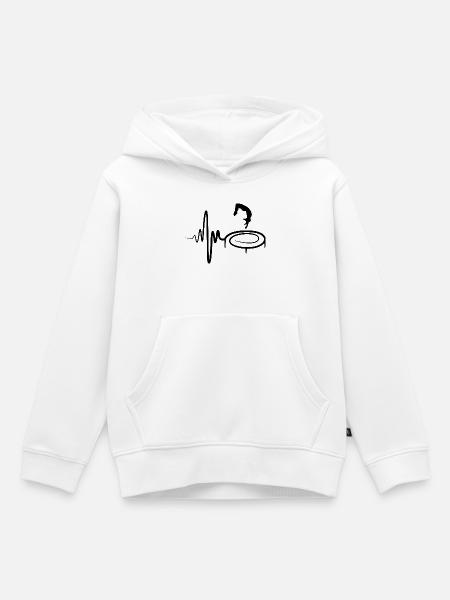 Trampolinspringen Kind - Kinder Premium Organic Hoodie - Weiß