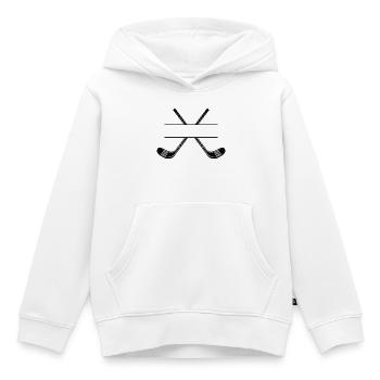 Hockey Stick - Sweat Premium à capuche enfant bio - blanc - Devant - AI Model Kid Female (0cm)
