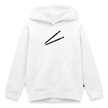 Baguette - Sweat Premium à capuche enfant bio - blanc - Devant - AI Model Kid Female (0cm)