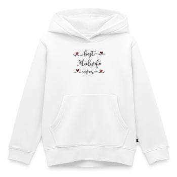 Hebamme - Kinder Premium Organic Hoodie - Weiß - Vorne - AI Model Kid Female (0cm)
