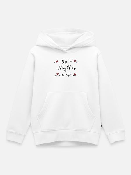 bester Nachbar - Kinder Premium Organic Hoodie - Weiß