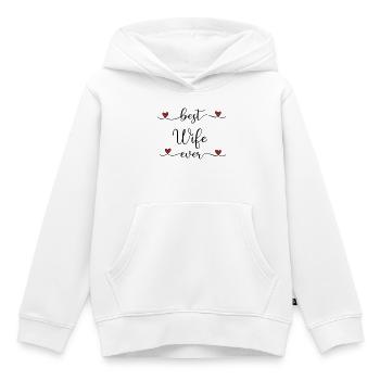 beste Ehefrau - Kinder Premium Organic Hoodie - Weiß - Vorne - AI Model Kid Female (0cm)