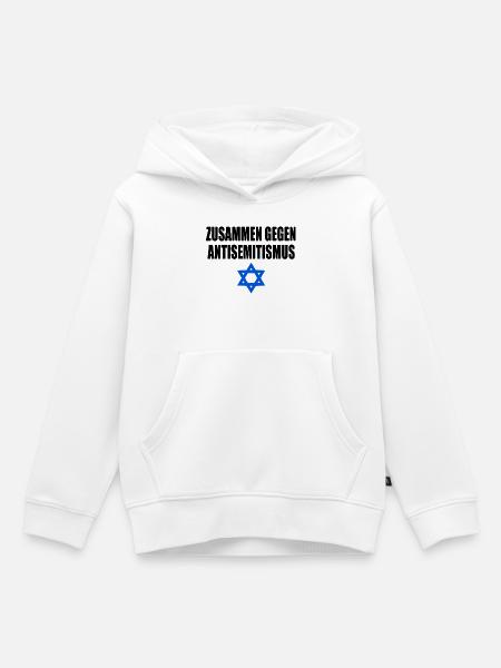 zusammen gegen antisemitism - Kinder Premium Organic Hoodie - Weiß